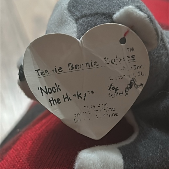 Extremely Rare Vintage Teenie Beanie Babies Nook The Husky 1993 - Picture 6 of 6